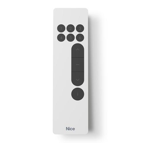 NICDOMIP6 Trasmettitore bidirezionale portatile, a 6 canali, bianco