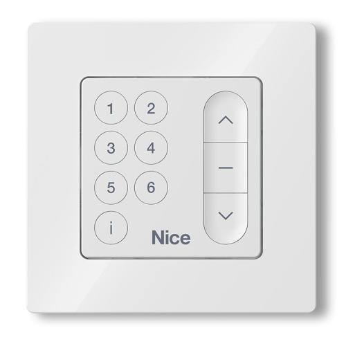 NICDOMIW6 Trasmettitore bidirezionale a parete, sei canali, bianco