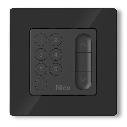 NICDOMIW6B Trasmettitore bidirezionale a parete, sei canali, nero