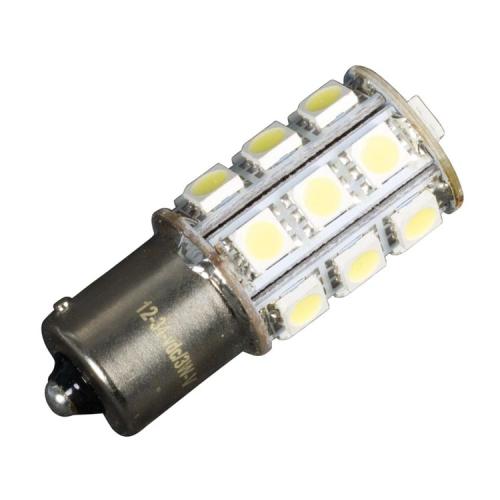 SOM10428V000 LAMPADINA A LED 21x SMD5050 24Vac/12~34Vdc; 3W; Ba15s Valore 9600-11000K  (diventato SOMYS12606-00001)